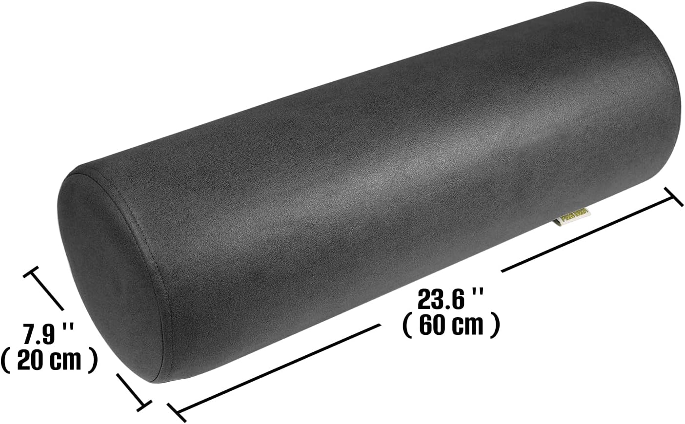 2 Pack Neck Roll Pillow, High-Density Foam Cylinder Bolster Pillow for Neck, Back & Lumbar Support, Ergonomic Round Pillow for Side Sleepers, Sleeping, Removable Washable Cover (7.9''x23.6'' Orange)