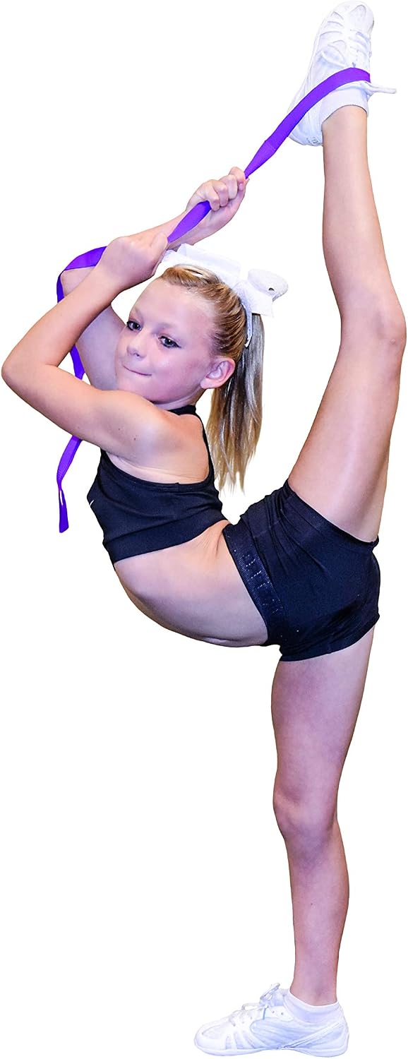 Cheerleading Flexibility Stunt Strap - Improve Stretching and Stunts for Cheer Dance Gymnastics & Physical Therapy – Stocking Stuffers Present for Kids Girls Adults - 12 Colors