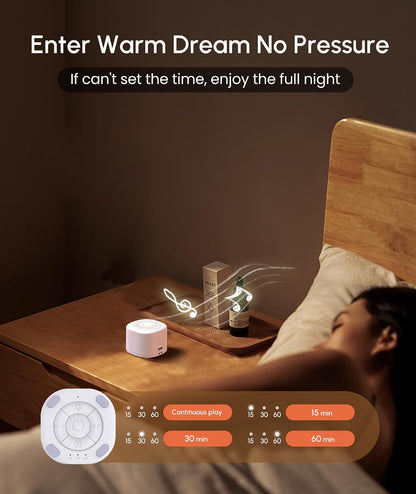 Mini Portable Sounds Machine with 20 Sounds White Noise,Sleeping Sounds Machine 15/30/60min Timer for Travel,Lunch Break,Baby Lullaby, Home, Office, Loud Noise Canceling Machine-2026 Updated Version