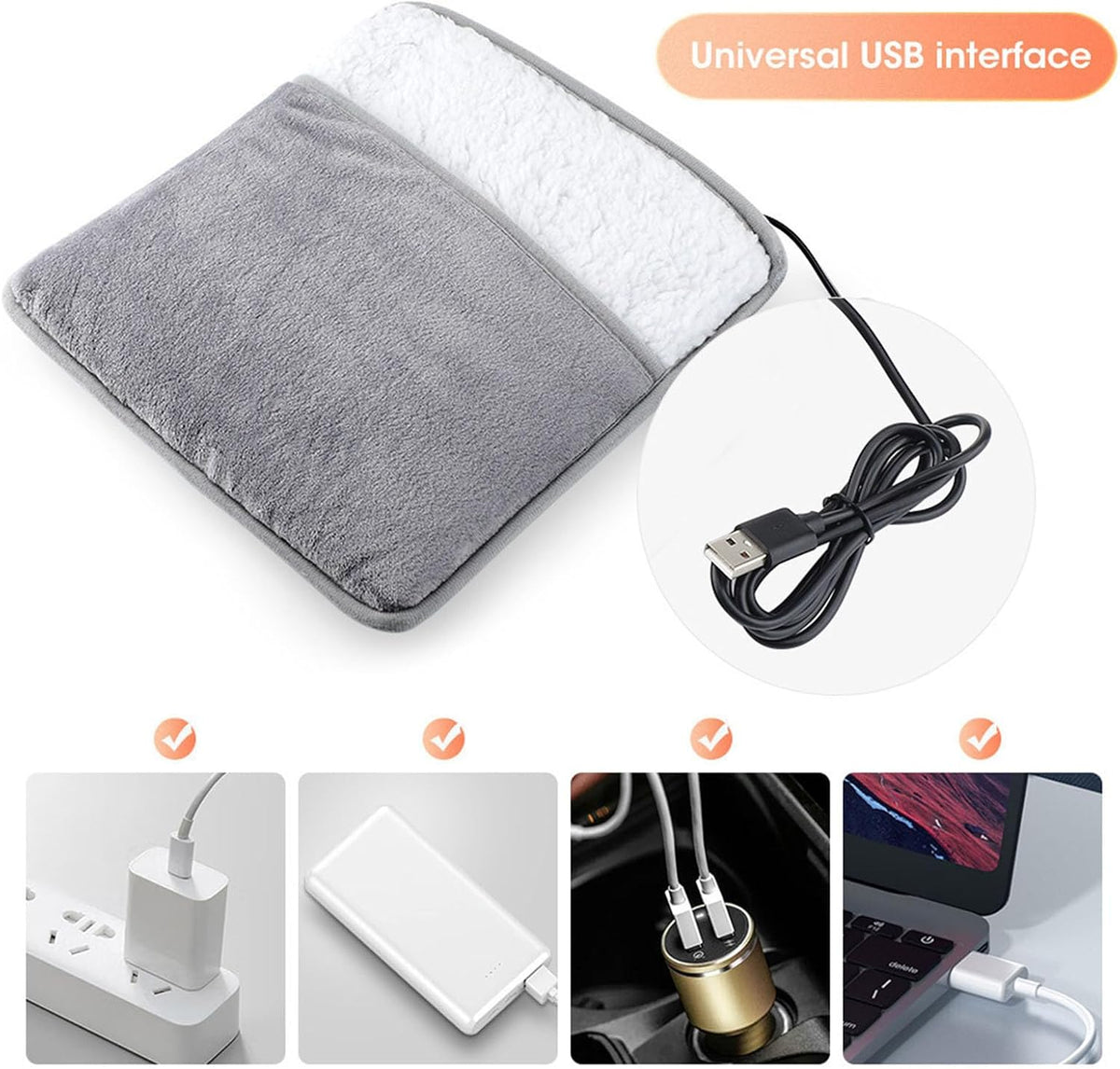 Rechargeable Foot Warmer Pad – Portable Thermal Cushion, Cordless Heating Mat, Comfortable Heat Blanket, Soft Relax Pad, Battery Operated Cozy Comfort Equipment | Energy Efficient Device With Soothing
