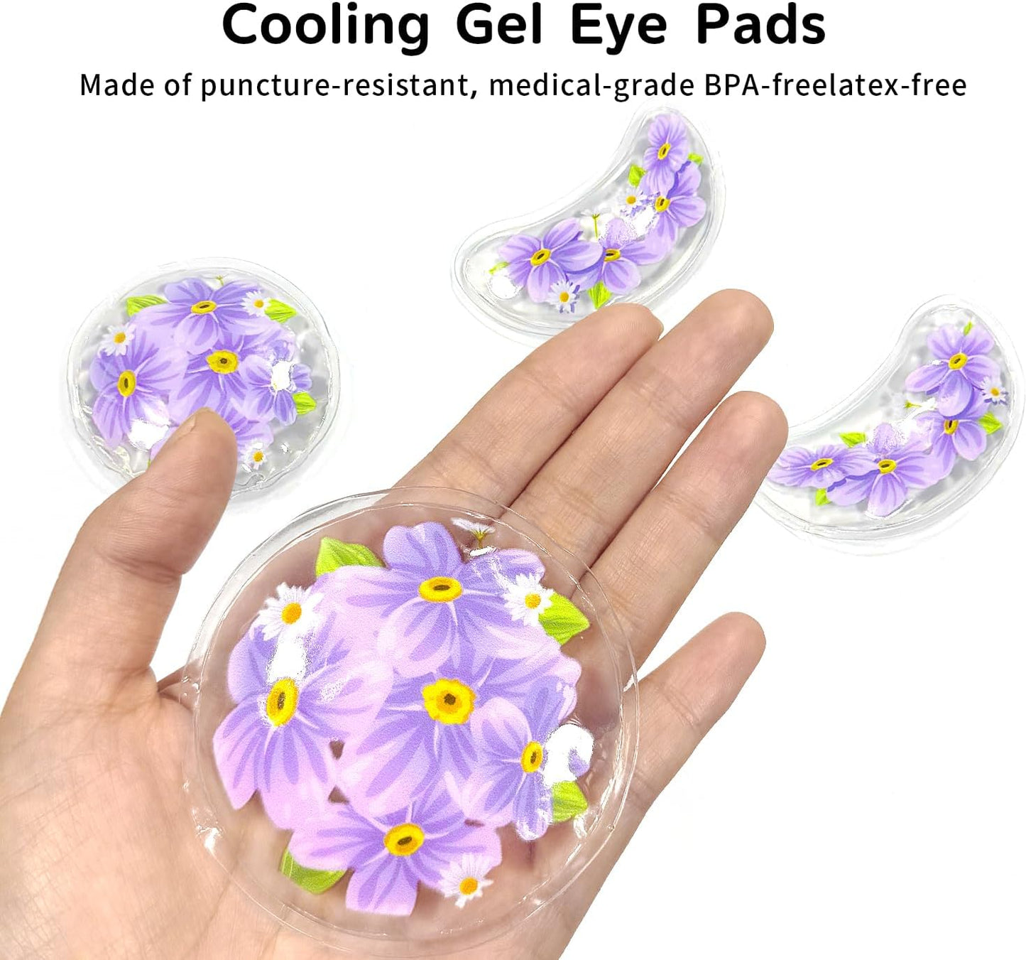 4PCS Gel Eye Ice Pack Set Reusable, Cold and Hot Compress for Eyes, Ice Pack for Eyes, Cooling Eye Pads for Eye Strain, Swelling, Redness, Dark Circles, Puffy Eyes, and Eye Recovery Surgery.