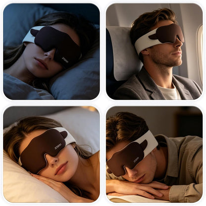 22mm Mulberry Silk Sleep Mask,3D Lash Friendly Eye Mask Adjustable Gray