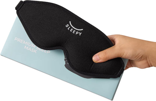GLOWCO 3D Sleep Mask, Contoured Eye Mask for Sleeping – 100% Blackout, Zero Pressure, Adjustable Strap, Light Blocking Eye Cover for Side Sleepers & Back Sleepers, Travel, Men and Women