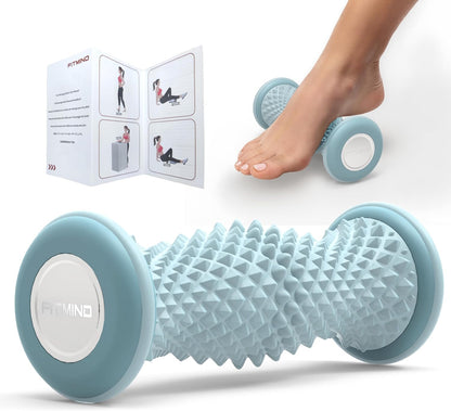 Foot Roller Massager for Plantar Fasciitis Relief, Portable Silent Deep Tissue Massager Tool for Arch and Heel Pain-Grey