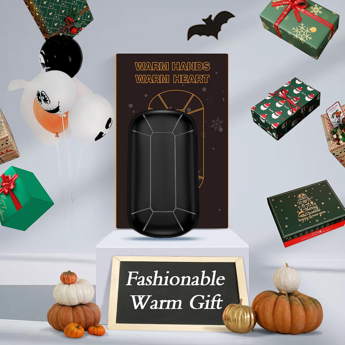 Hand Warmers Rechargeable, Portable Electric Hand Warmer, Double-Sided Heating USB Pocket Heater Therapy Great for Raynauds, Hunting, Golf, Camping, Women Mens Gifts