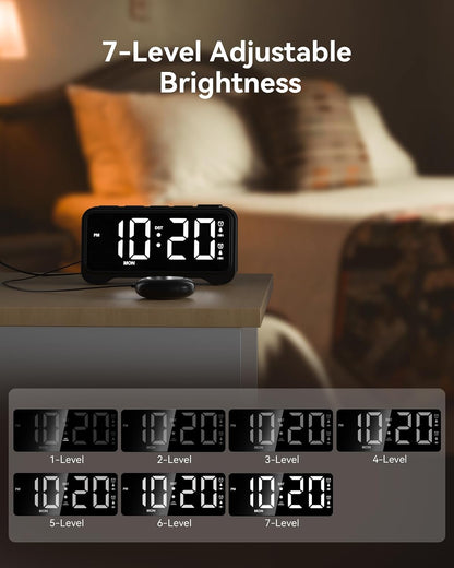 Loud Alarm Clock for Heavy Sleepers Adults, Bed Shaker Alarm Clock