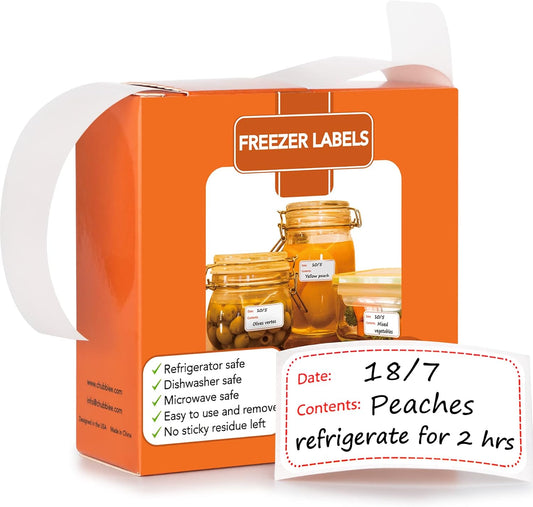 CHUBBIEE Removable Refrigerator & Freezer Labels with Dispenser, 300-Pack