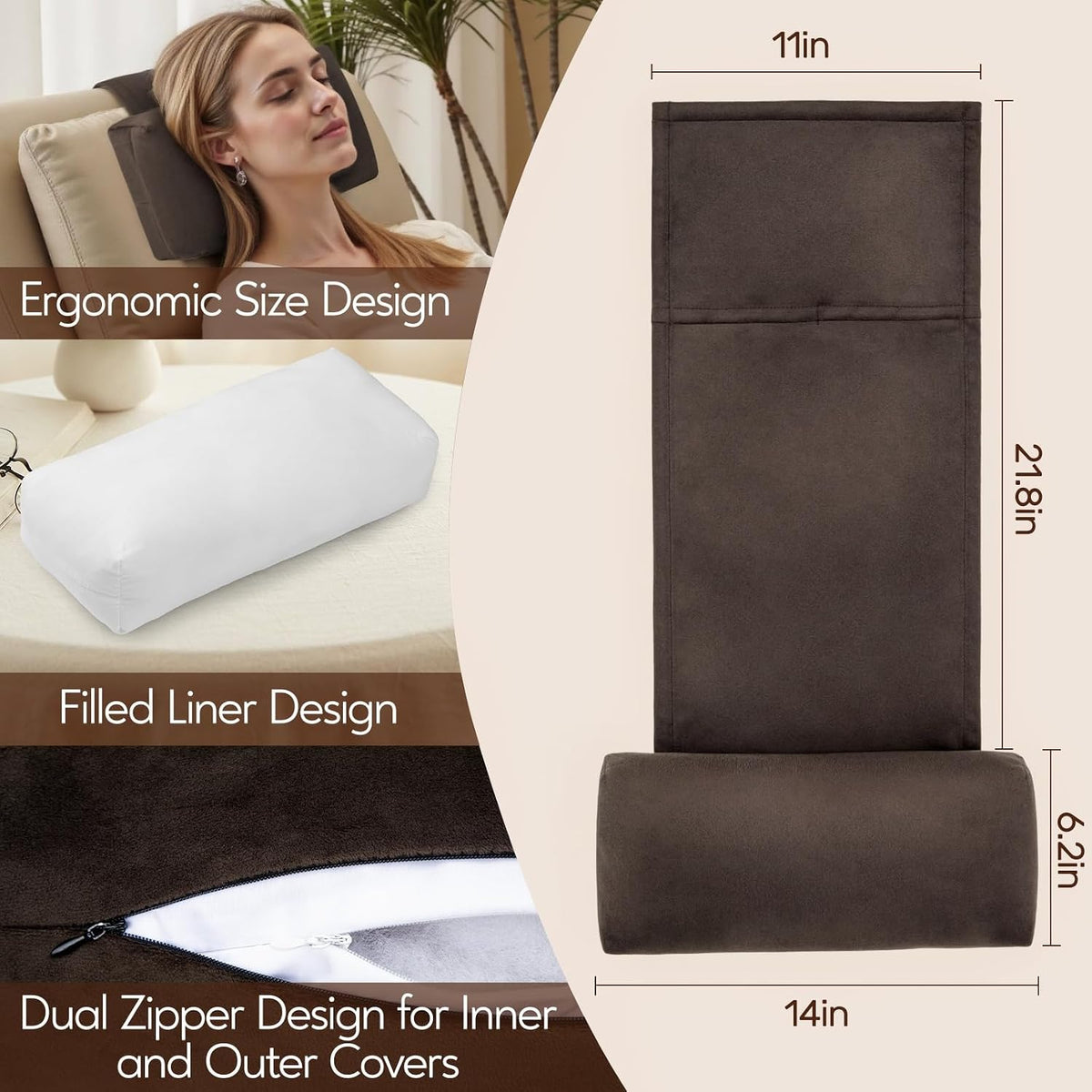 Neck Pillow for Recliner Chair, Adjustable Recliner Pillow for Headrest