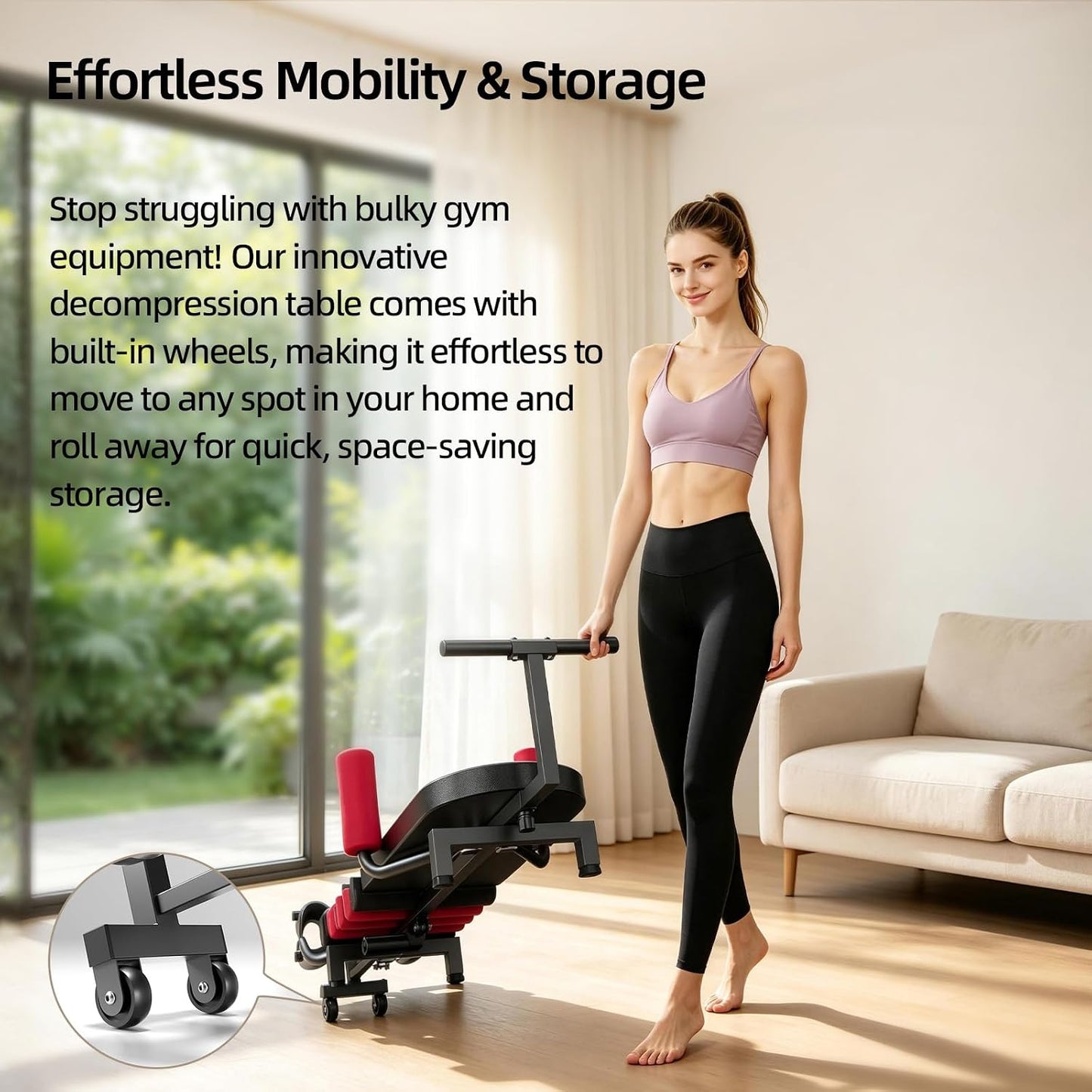 Motorized Spinal Decompression Table - Electric Back Traction Machine for Sciatica & Herniated Disc Relief, Professional Lumbar Stretching Device for Home Physical Therapy & Pain Management