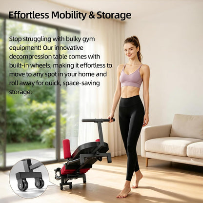 Motorized Spinal Decompression Table - Electric Back Traction Machine for Sciatica & Herniated Disc Relief, Professional Lumbar Stretching Device for Home Physical Therapy & Pain Management