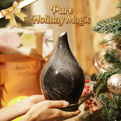 Porseme Oil Diffuser 3D Glass Aromatherapy Ultrasonic Humidifier, Air Refresh Auto Shut-Off, Timer Setting, BPA Free for Home Hotel Yoga Leisure SPA Gift 150ml Last 6H - Colors B