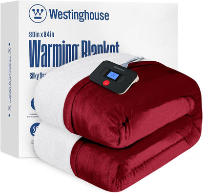 Westinghouse Heated Throw Blanket, 50"x60", Charcoal, ETL Certified
