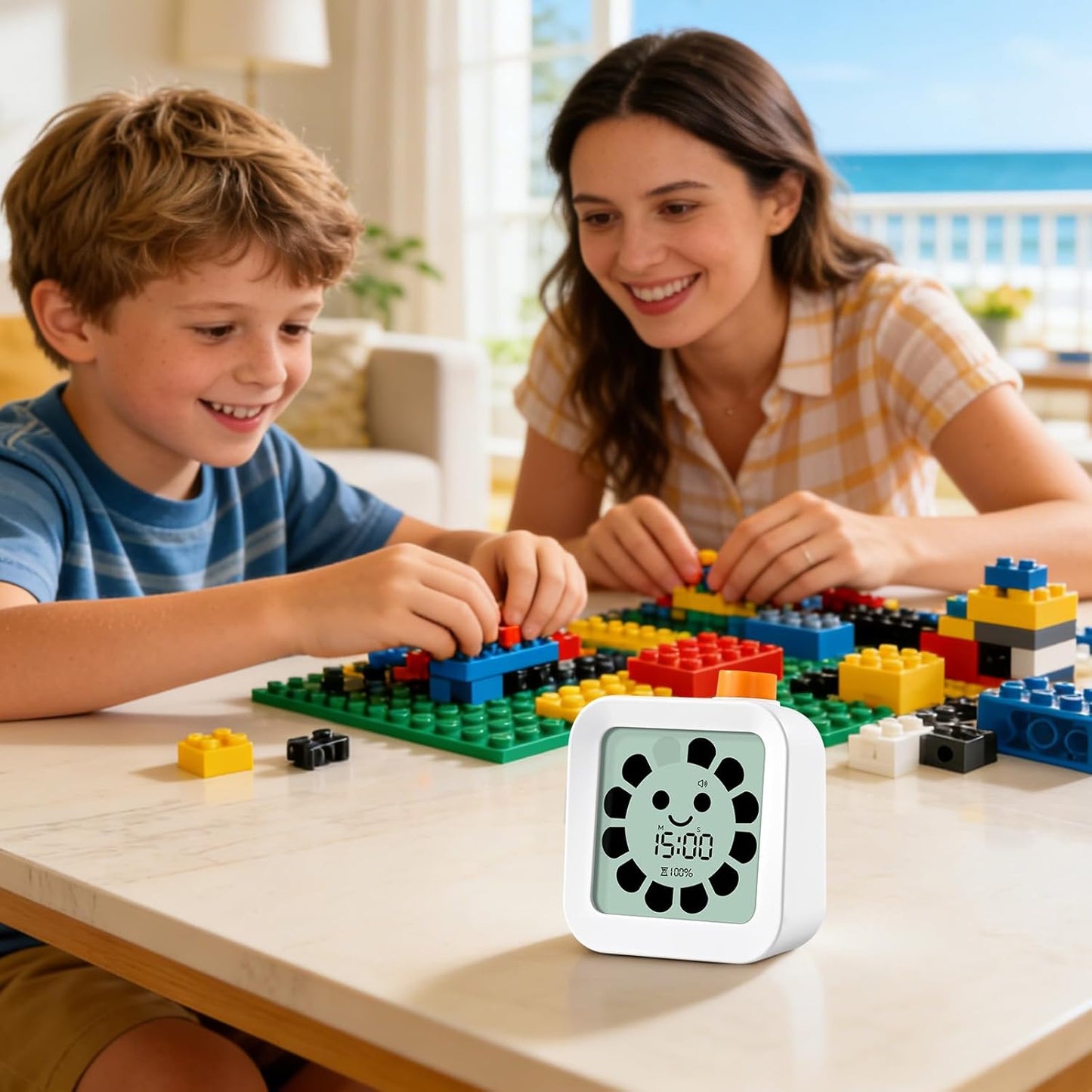 EooCoo School Supplies for Kids Visual Timer for ADHD & Autism, Digital Countdown Timer with Smiley Face-Style Visual Time Progress, Easy Time Management Tool, Classroom Learning & Home Daily Routines