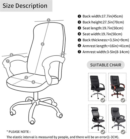FORCHEER Office Chair Armrest Cover with Zipper 15inch Stretchable Water Resistant Computer Office Chair Arm Rest Slipcover for Desk Chairs Arm 2Pack-Army Green