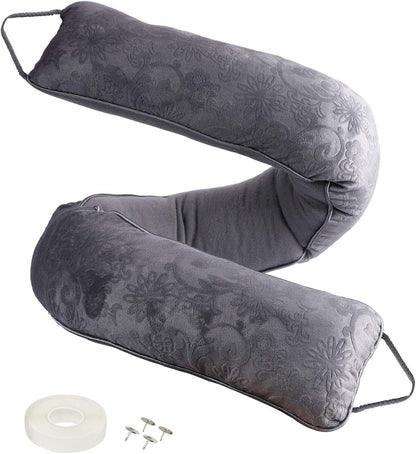 fowong 32" Door Draft Stopper, Weighted Under Door Noise Stopper, Oatmeal | Weighted Fabric Blocks Drafts, Dust & Light, Great for Interior Doors to Help Reduce Noise and Improve Comfort