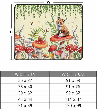 Magnetic Fireplace Cover Red Mushroom Fox Fireplace Screen Decorative Eucalyptus Leaves Butterfly Black Insulation Fireplaces Blocker Save Energy Fireplaces Draft Stopper Covers for Living Room 36x30