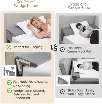 Vekkia Lumbar Support Pillow for Recliner, Ergonomic Back Support for Couch | Backrest Pillow, Improve Posture, Relieve Back Pain for Long Sitting & Elderly, for Armchair & Sofa, Removable Cover,Brown