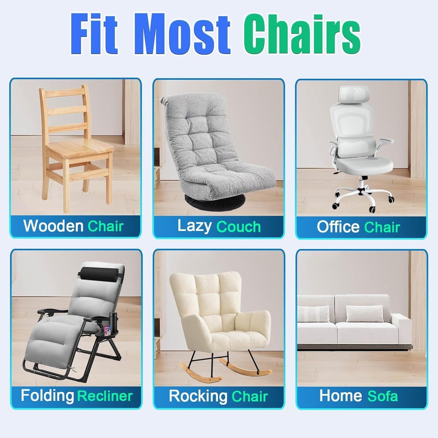 Back Massager with Soft Plush Fabric Cover, Massage Seat Cushion with 8 Vibration Motors & 2 Heating Levels, Chair Massager for Recliner, Office Chair, Sofa Use