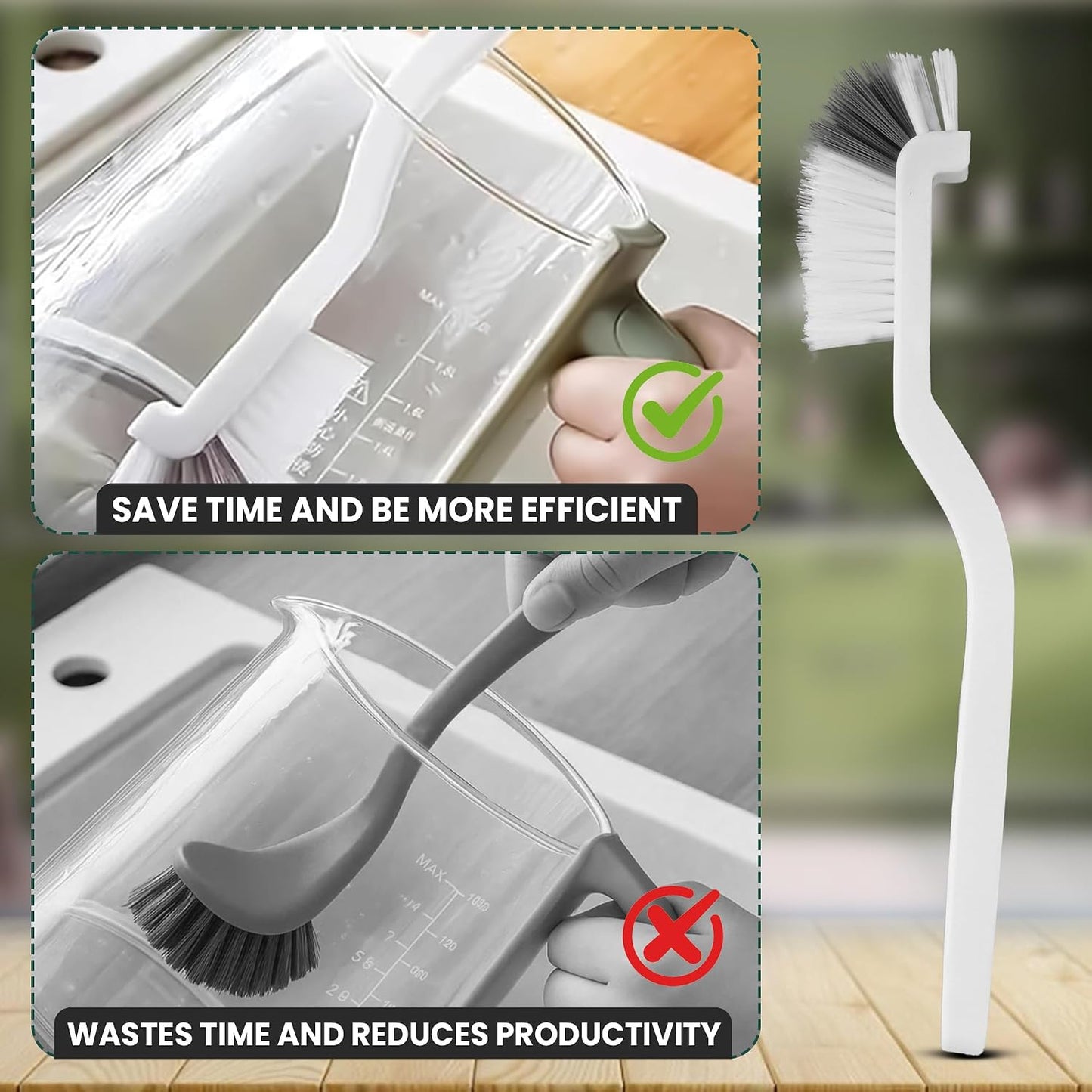 8 Pcs Crevice Cleaning Brush Set – Hard Bristle Cleaning Tools for Grout, Gaps & Narrow Spaces – Multi-Purpose Grout Brush, for Cleaning Bathroom, Shower, Window Tracks, Kitchen | Multi-Purpose Grout Brush for Bathroom, Shower, Window Tracks & Kitchen