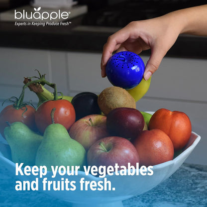 Bluapple Produce Saver Ethylene Gas Absorber - Fresh Fruit & Vegetable Storage for Refrigerator Crisper, Shelves & Fruit Bowls, Produce Keeper, Fruit Saver, Kitchen Must Haves, BPA-Free - 2-Pack