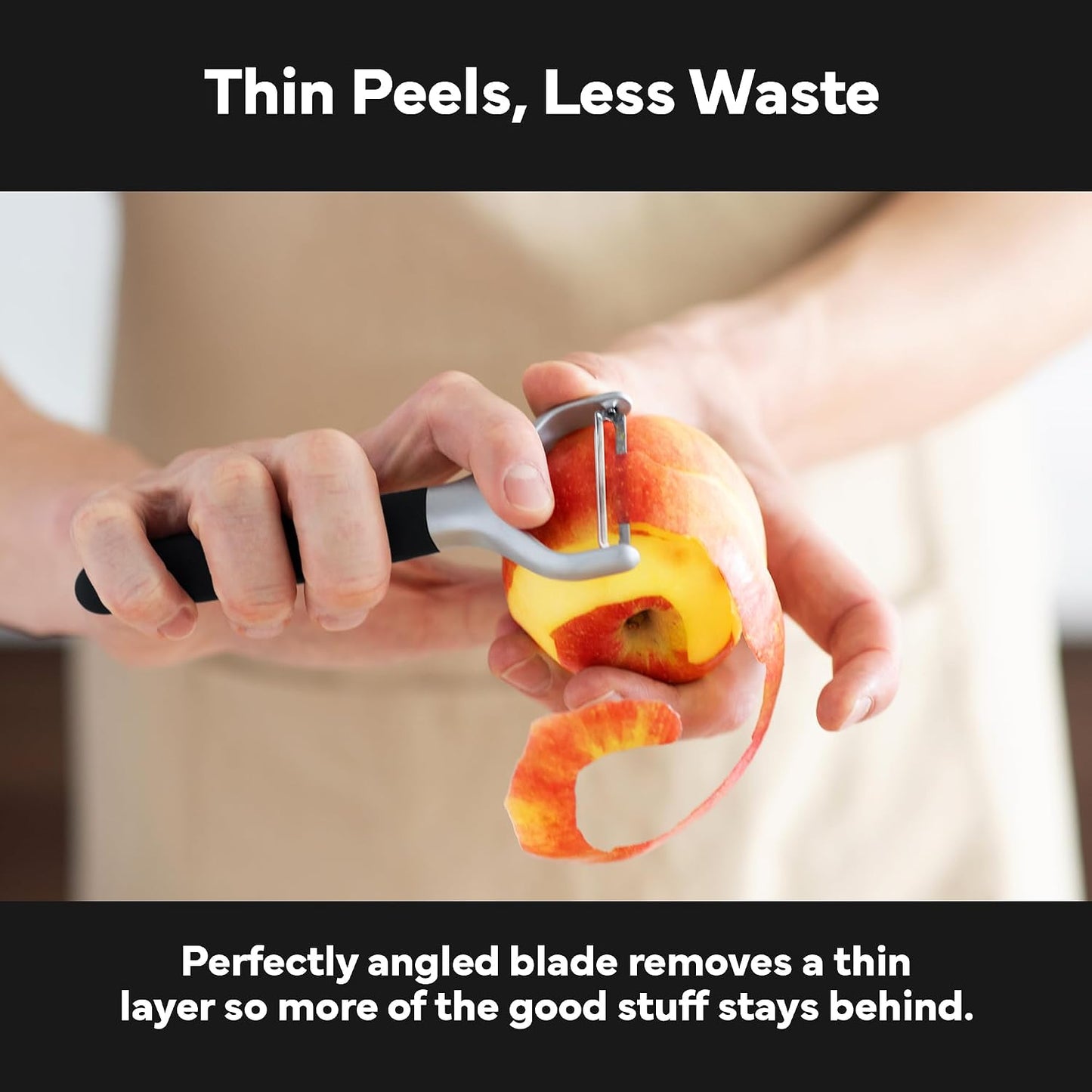 Misen Stainless Steel Vegetable Peeler - Dishwasher Safe Y Peeler - Easy to Use with Potatoes, Cabbage, Carrots, and More - Progessional Grade Kitchen Tool - Gray