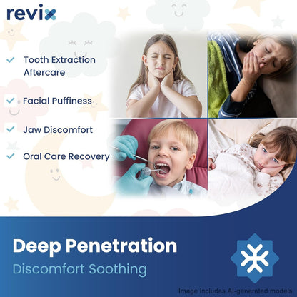 REVIX Kids Teeth Ice Pack Head Wrap for Tonsillectomy & Wisdom Teeth