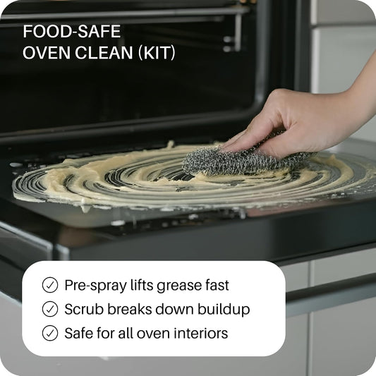 Everneat Oven Scrub – Natural Heavy-Duty Oven Cleaner (16oz) | Fume-Free Degreaser for Racks, Doors & Grates | Non-Toxic, Safe for All Oven Types (Unscented)