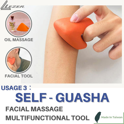 LEZER Trigger Massage Point, Manual Massage Ball, Muscle Knots Relief Tool, Myofascial Release, Physical Therapy, Deep Tissue Back Massage, Plantar Fasciitis, 2.9 in x 2.1 in (Green)