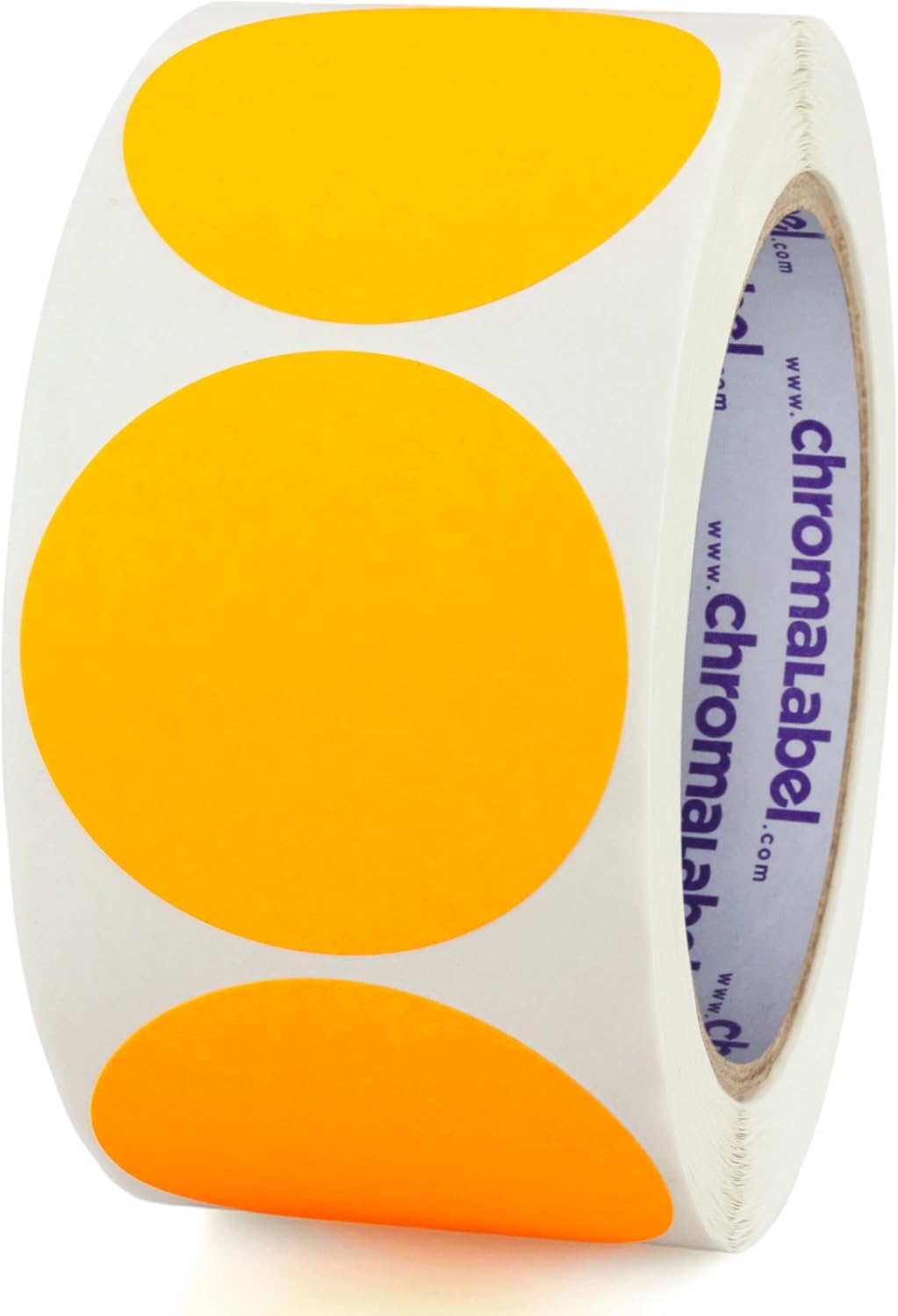 Fluorescent Green Dot Stickers, 2 Inch, 500/Roll | Writable Matte Paper Circle Stickers for Inventory, Classrooms, Offices, Retail, and Color Coding. Made in USA
