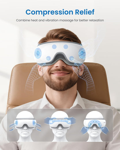 RENPHO Eyeris 1 Eye Massager with Heat, FSA Eligible HSA, Heated Eye Mask for Eye Strain, Dry Eyes & Head Tension, Relaxing Birthday Gifts for Women and Men