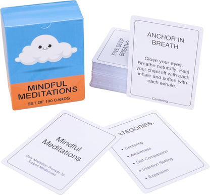 100 Mindful Work Cards – Mindfulness & Self‑Care Prompts for Professionals | Desk & Travel Deck for Stress Relief, Focus, Motivation & Well‑Being