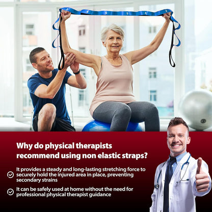 Acozycoo Stretching Strap with Loops for Physical Therapy,Knee,Calf,Back