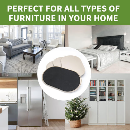 Furniture Sliders for Carpet 8 PCS - 3 1/2" Beige | Furniture Moving Sliders, Chair Leg Floor Protectors, Carpet Sliders for Furniture - Move Your Furniture Easily & Safely