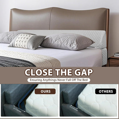 4 Modes Pillow Wedge for Headboard Gap, Foldable Bed Wedge Pillow, Bed Gap Filler King Size Fill The Gap (0-7"), Mattress Gap Filler Long Pillow Between Headboard and Mattress