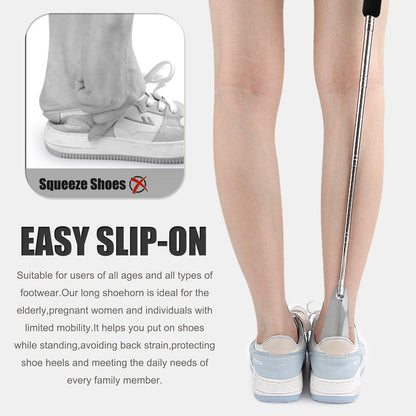 Stainless Steel Shoe Horn Long Hadnle Telescopic Shoehorn Retractable Shoehorn Adjustable Shoe Puller Shoe Aids | Stainless Steel Shoe Horn Long Hadnle Telescopic Shoehorn Retractable Shoehorn Adjustable