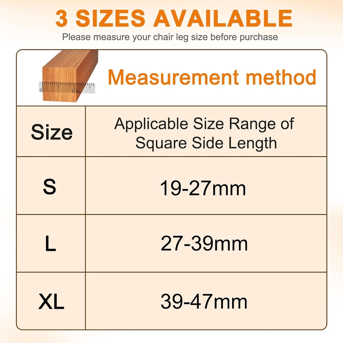 VIUME 24 Pcs Chair Leg Floor Protectors for Hardwood Floors Round | Silicone Covers Felt Pads Furniture Leg Caps Anti-Scratch Reduce Noise Fit (1-5/16" to 2")