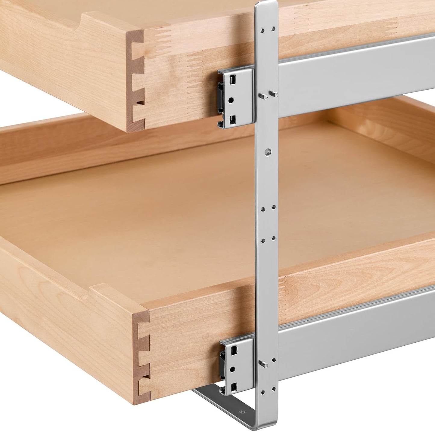 VEVOR Pull Out Cabinet Organizer, 14"W x 21"D Cabinet Drawer, Soft Close Slide out Shelf, Heavy-Duty Sliding Wood Drawer, Bottom Mount Size（14.5"W x 23"D）and Side Mount Size（15"W x 23"D） | Heavy-Duty Sliding Shelf with Bottom or Side Mounting for