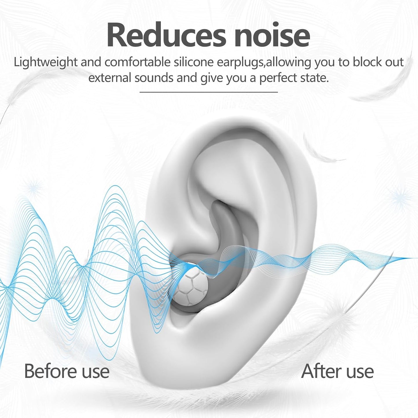 Noise Cancelling Ear plugs for Sleeping - Black Comfortable Reusable Silicone Earplugs for Sleep 24dB Noise Reduction Snoring and Studying Travel Concerts Hearing Protection with 3Tips and Storage Box