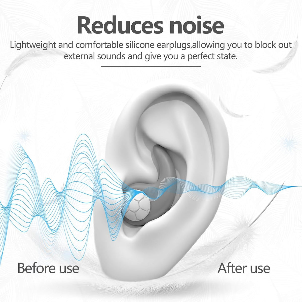 Noise Cancelling Ear plugs for Sleeping - Black Comfortable Reusable Silicone Earplugs for Sleep 24dB Noise Reduction Snoring and Studying Travel Concerts Hearing Protection with 3Tips and Storage Box