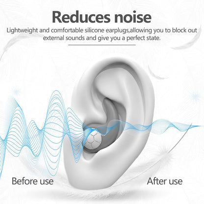 Noise Cancelling Ear plugs for Sleeping - Black Comfortable Reusable Silicone Earplugs for Sleep 24dB Noise Reduction Snoring and Studying Travel Concerts Hearing Protection with 3Tips and Storage Box