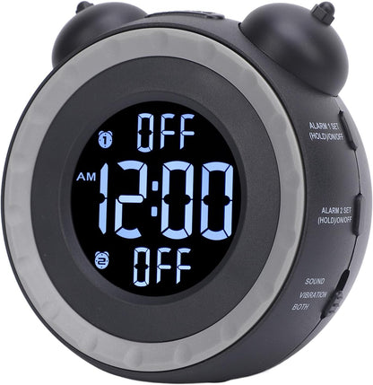 Ymiko Alarm Clock with Bed Shaker Volume Vibrating Bed Shaking Alarm Clock for Sleepers Deaf Hard of Hearing