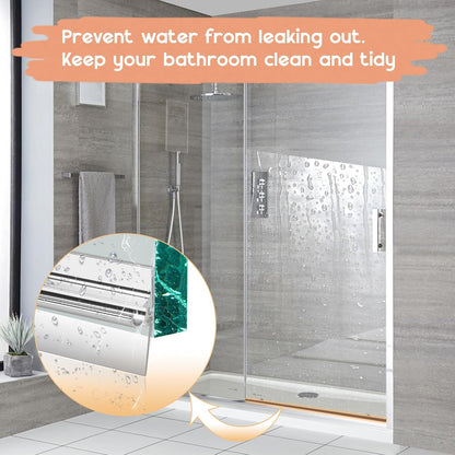 32” Shower Door Drip Rail with Sweep for Chrome Framed Shower Door Bottom | Compatible with Sliding Glass Shower Doors bottom Replacement Parts