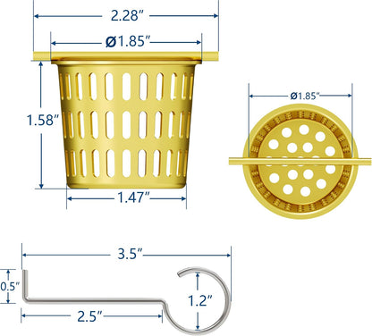 Neodrain Shower Drain Hair Catcher, 2-Pack,Only Fit Neodrain Shower Drain | 304 Stainless Steel Hair & Debris Strainer with Lifting Hook,Filter Basket for Bath Drains,Reusable Trap for Clog-Free Drains