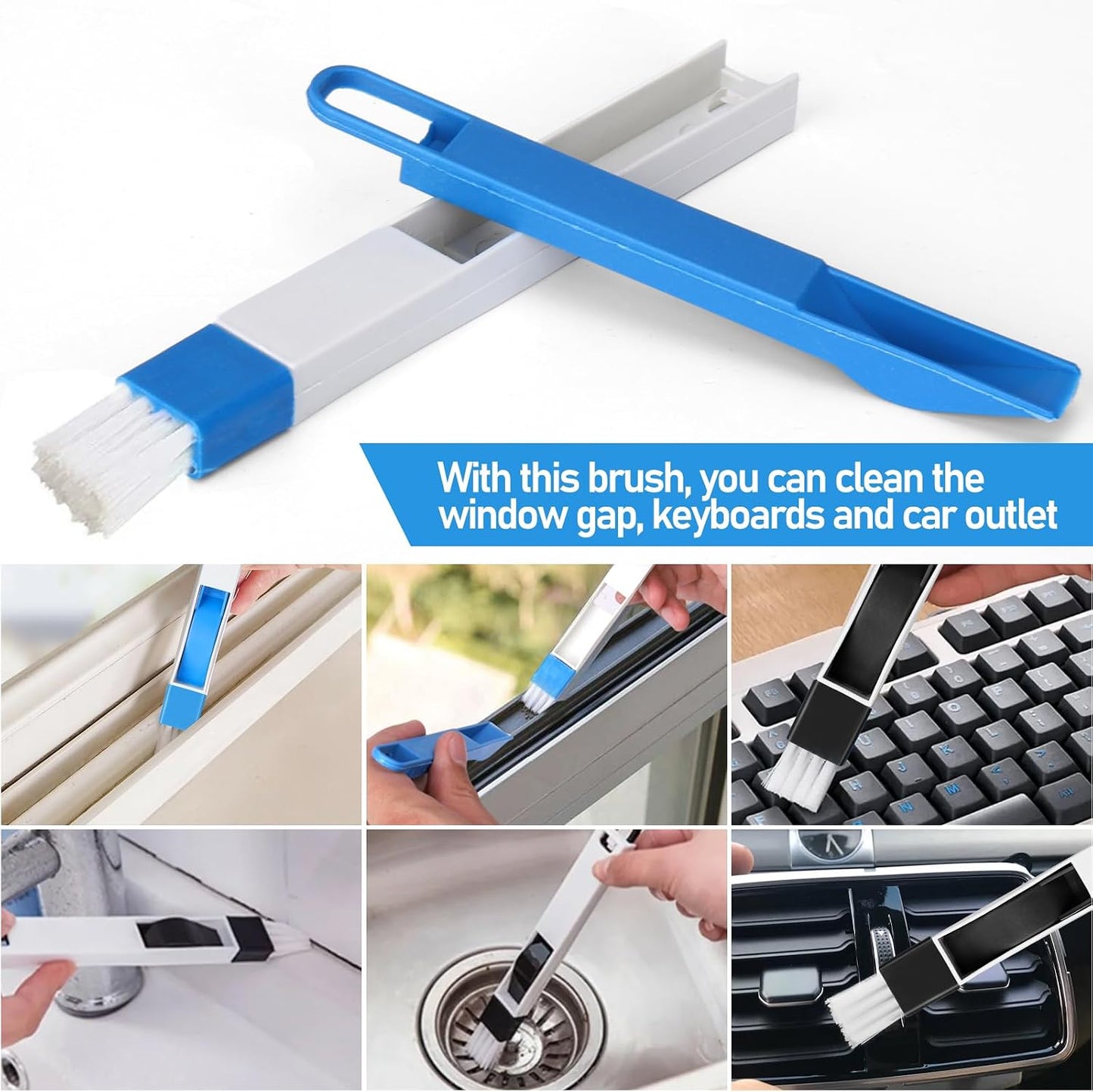 Palksky Window Track Cleaner Set, Window Groove Cleaning Brush Tools, 7PCS