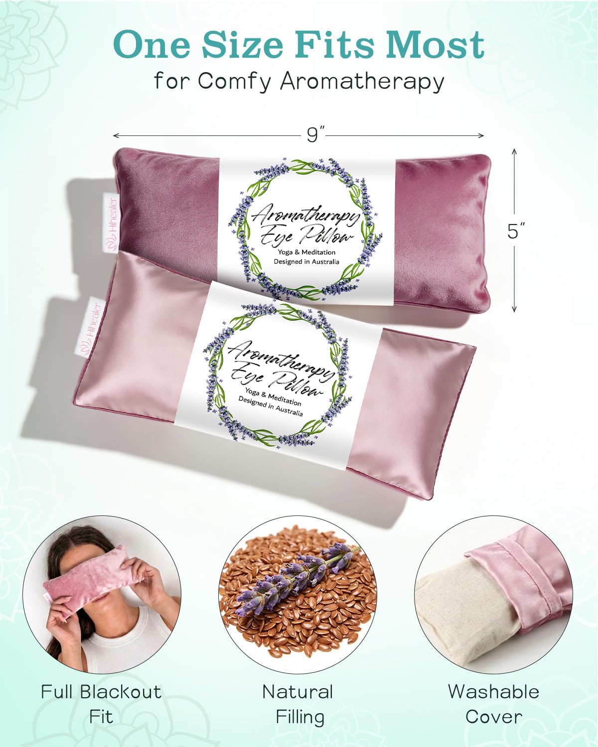 Relaxation Gifts for Women, Weighted Eye Mask for Sleeping, Yoga, Spa, Meditation, Lavender Eye Pillow Heated for Headache, Sinus & Dry Eyes Relief, Moist Heat Mask, Birthday Gifts for Mom (Purplex4)