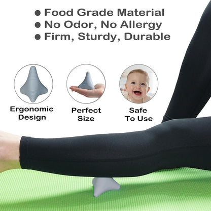 Trigger Point Massage Ball Manual Massager Tool 2.8”×2.9”. Gray | Silicone Massage Ball for Muscle Knot Deep Tissue Myofascial Release Physical Therapy Hip Flexor Iliacus Psoas Hand Foot Back