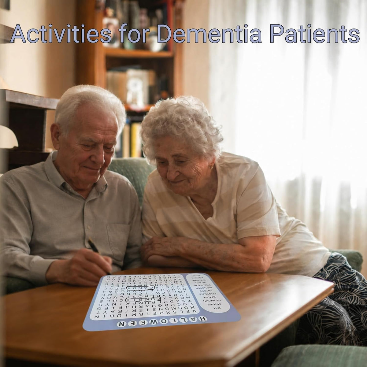 12 or 36 Pcs Reusable Word Search Cards for Dementia Game-Dementia Activities for Seniors with Alzheimer's-Elderly Alzheimer's Toys-Large Print Word Search Books (12 Reusable Word Search Card)
