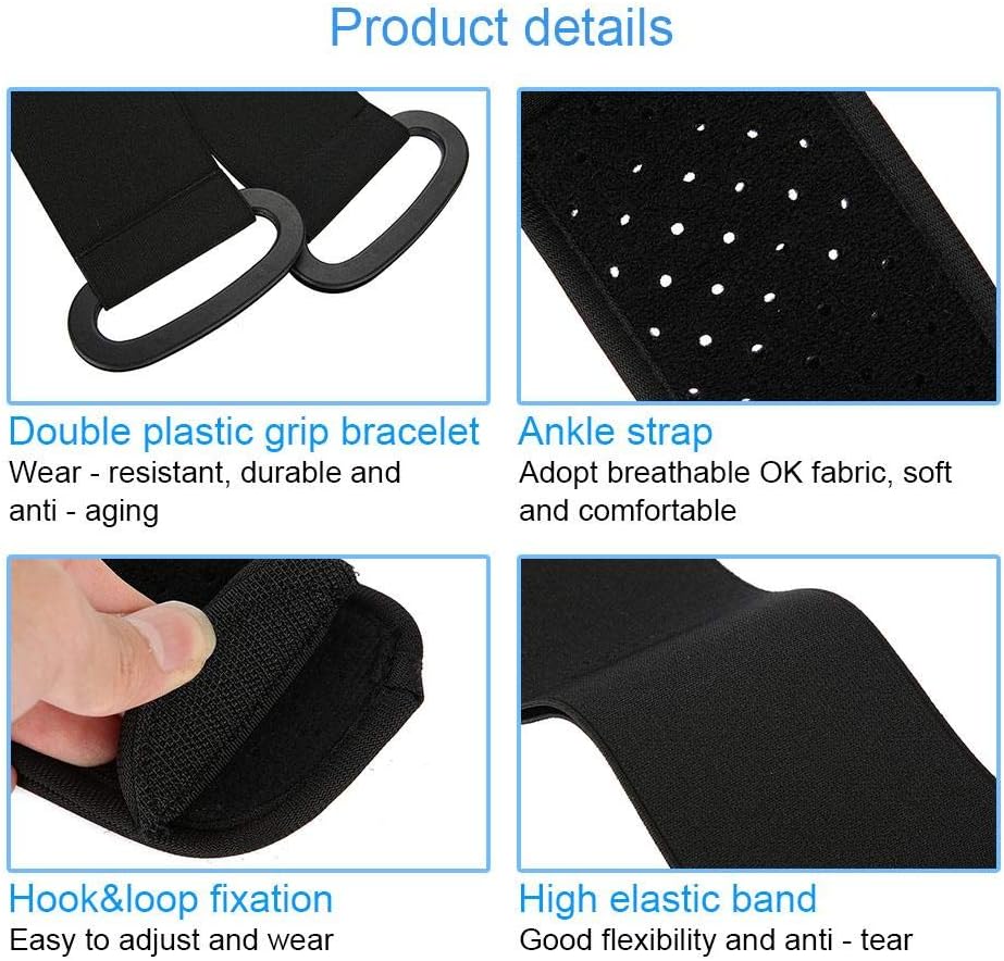 ZJchao Stretching Strap Yoga Strap, Foot Drop Fascitis Plantar Ankle Training Belt, Exercise Strap, Black, OK Cloth
