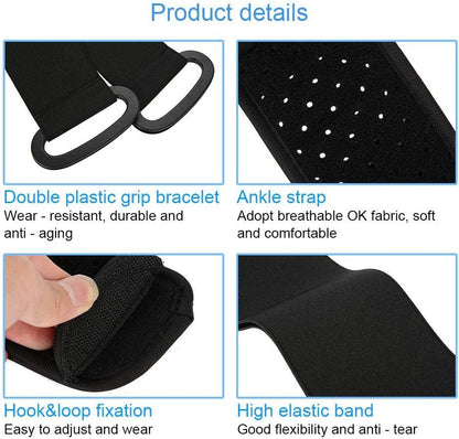 ZJchao Stretching Strap Yoga Strap, Foot Drop Fascitis Plantar Ankle Training Belt, Exercise Strap, Black, OK Cloth