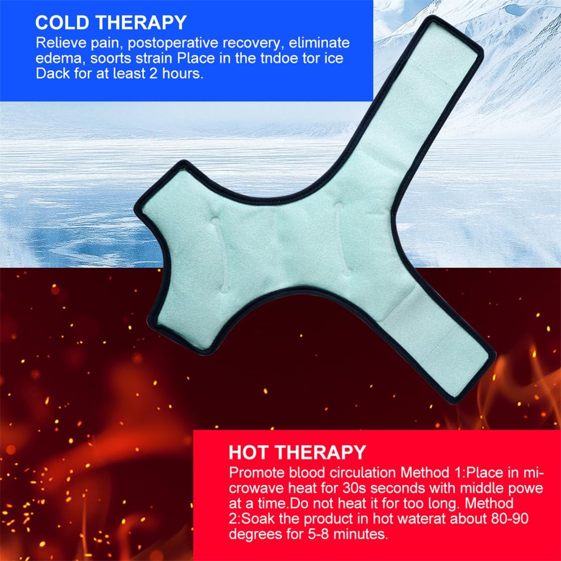 Ankle Ice Pack Wrap Reusable Gel Packs Ankle Brace Ice Pack Hot Cold Therapy Compression for Sprain Swelling Ankles Achilles Tendonitis Plantar Fasciitis Pain Relief